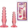 Набор из двух розовых анальных втулок Crystal Jellies Anal Trainer Kit