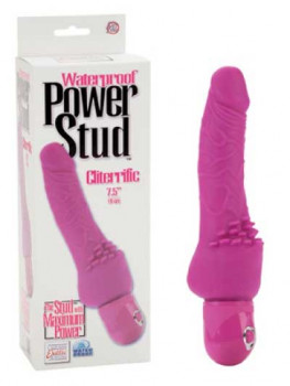 Вибромассажер Power Stud Cliterrific Dongs - 17,3 см.
