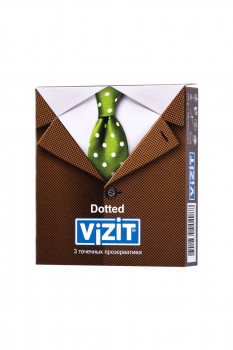 Презервативы с точечками Vizit Dotted - 3 шт.