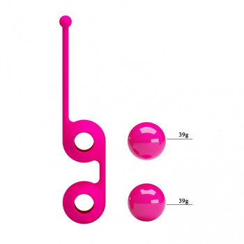 Ярко-розовые вагинальные шарики Kegel Tighten Up Iii