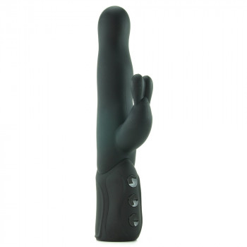 Чёрный хай-тек вибромассажер iVibe Select iRabbit - 26 см.