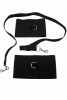 Чёрный комплект S&M Ankle, Wrist And Tether 3PC Kit - 2 манжеты и поводок