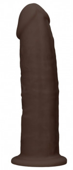 Коричневый фаллоимитатор без мошонки Silicone Dildo Without Balls - 15 см.