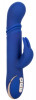 Синий вибратор-кролик с нагревом The Heated Silicone Thrusting G Rabbit - 21,5 см.