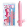 Розовый вибратор с эрекционным кольцом My First Vibe - 17 см.