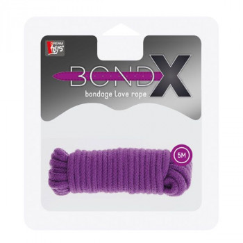 Фиолетовая веревка для связывания Bondx Love Rope - 5 м.