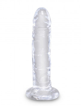 Прозрачный фаллоимитатор King Cock Clear 6 Cock - 18,4 см.