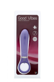 Фиолетовый анальный вибратор Good Vibes Ring-G Smooth - 15,5 см.