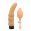 Телесный вибромассажёр с функцией расширения Inflate A Vibe Curve - 19 см.