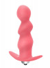 Розовая анальная пробка с вибрацией Spiral Anal Plug - 12 см.