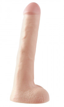 Фаллоимитатор с мошонкой Long Boy Basix - 25,4 см.