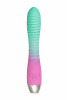 Мятно-розовый вибратор с изогнутой головкой Azalia - 20,5 см.