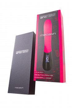 Ярко-розовый вибратор Mecawn - 20,5 см.