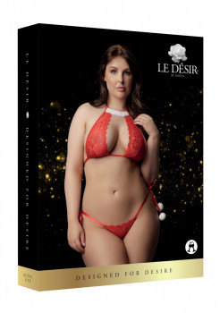 Пикантный комплект белья Snow Angel Lace Lingerie Set, красный