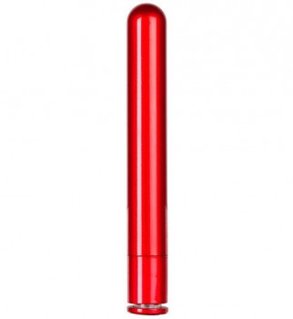 Красный гладкий вибратор Metallix Corona Smooth Vibrator - 14 см.