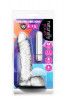 Прозрачный вибратор-реалистик Vibrating Ding Dong - 16,5 см.