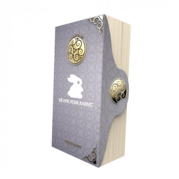 Прозрачный вибратор-ротатор Magic Tales Silver Star Rabbit - 20,5 см.