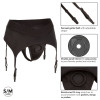 Черные трусики для страпона Thong with Garter размера S/M, черный