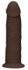 Коричневый фаллоимитатор без мошонки Silicone Dildo Without Balls - 15 см.