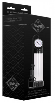 Прозрачная вакуумная помпа с манометром Comfort Pump With Advanced Psi Gaug