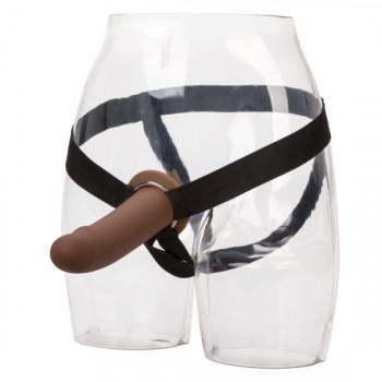 Коричневый фаллопротез на трусиках-джоках Ppa With Jock Strap - 17,75 см.