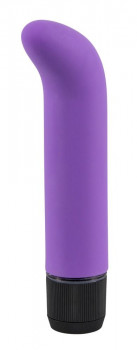 Фиолетовый вибратор с загнутым кончиком G-Spot Lover - 14,5 см.