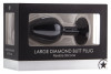 Черная анальная пробка с прозрачным кристаллом Diamond Butt Plug - 8 см.