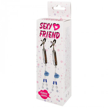 Зажимы на соски с вибрацией Sexy Friend