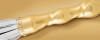Белая плетка Luxury Whip18k-Gold plated с покрытой золотом рукоятью