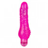 Лиловый вибратор-реалистик с блёстками Shimmer Stud - 16 см.