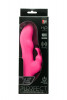 Розовый вибратор с клиторальным стимулятором Purrfect Silicone Deluxe Rabbit - 19 см.