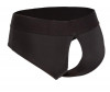Черные трусы для страпона Backless Brief Harness S/M, черный