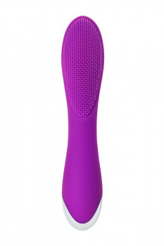 Фиолетовый вибратор с ресничками Jos Desi - 18,5 см.
